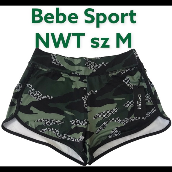 Bebe Sport NWT Camo Shorts Y2K Sz M Bebe Sport - Picture 3 of 16